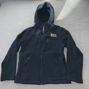 The North Face Boys XS 6 Gordon Lyons Blue Full Zip Sweater Hoodie Jacket